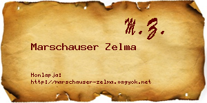 Marschauser Zelma névjegykártya